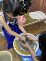 【３歳】長浜市の陶芸工房ほっこくがま☆３歳から体験できるロクロ♪１歳児を連れて参加してみた♪